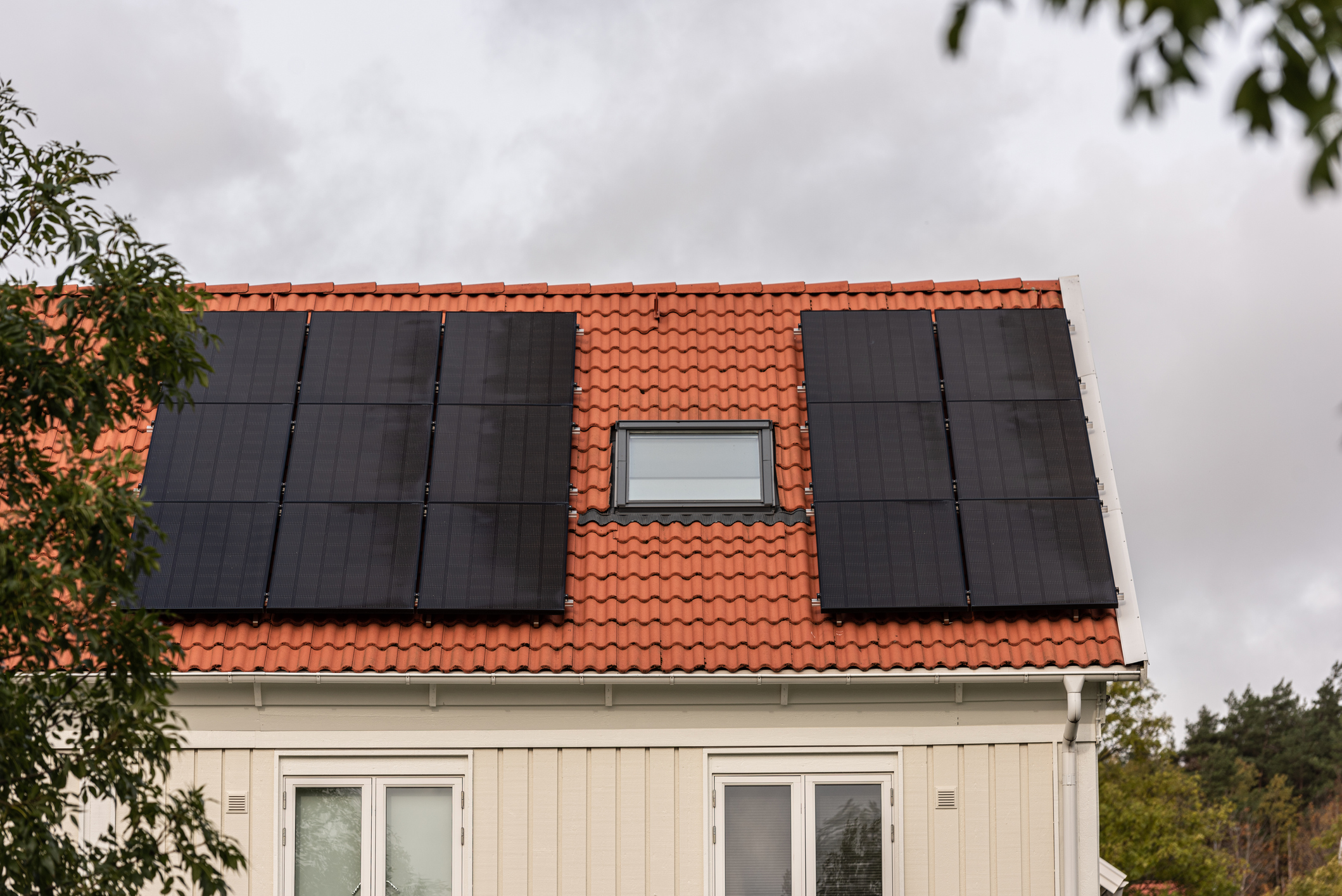 Solceller på takyta
